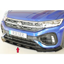 Rieger lipa pod predný nárazník pouze pro R / R-Line pro Volkswagen T-roc A1 5-dver., 01/22-, plast ABS lakovaný do čiernej lesklej farby