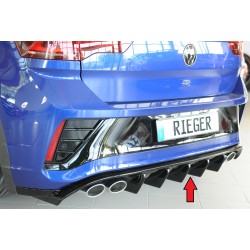 Rieger vložka zadného nárazníka pre Volkswagen T-roc R A1 5-dver., plast ABS lakovaný do čiernej lesklej farby