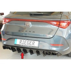 Rieger vložka zadného nárazníka (pre vozidlá s ťažným zariadením) pro Seat Leon KL 5-dver. (ST/sportstourer), plast ABS lakovaný do čiernej lesklej farby