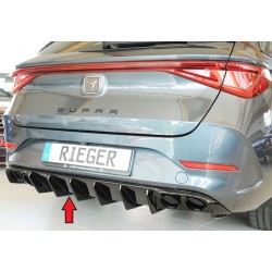 Rieger vložka zadného nárazníka (pro vozy bez tažného zař.) pro Seat Leon KL 5-dver. (ST/sportstourer), plast ABS lakovaný do čiernej lesklej farby