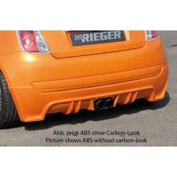 Rieger spojler pod zadný nárazník pre Fiat 500 312 2-dver. r.v. 10/07-, plast ABS s povrchovou úpravou Carbon-Look, pre dvojitú koncovku uprostred