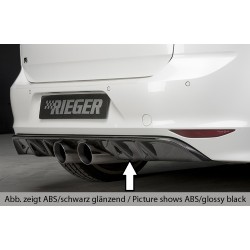 Rieger vložka zadného nárazníka pre Volkswagen Golf 7 R 3-dver., 5-dver. pred faceliftom, plast ABS s povrchovou úpravou Carbon-Look