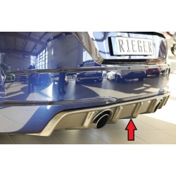 Rieger vložka zadného nárazníka pre Audi TT 8J-FV, 8S kupé, roadster vr. faceliftu, plast ABS s povrchovou úpravou Carbon-Look