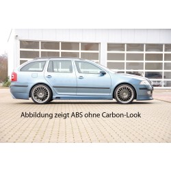 Rieger bočný prah mont. strana ľavá pro Škoda Octavia 1Z combi, sedan, r.v. 06/04-, plast ABS s povrchovou úpravou Carbon-Look, s prelisom a výrezom