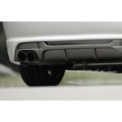 Rieger vložka zadného nárazníka pre BMW rad 3 E46 kabriolet, plast ABS s povrchovou úpravou Carbon-Look