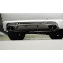 Rieger vložka zadného nárazníka pre BMW rad 3 E46 kabriolet, kupé, sedan vr. faceliftu, plast ABS s povrchovou úpravou Carbon-Look