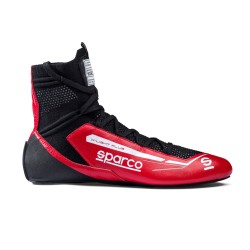 Pretekársky topánky Sparco X-LIGHT PLUS, s homologáciou FIA, farba: červeno-čierna