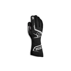Pretekársky rukavice Sparco Arrow EVO s homologáciou FIA, farba: černo-biela