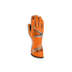 Pretekársky rukavice Sparco Arrow EVO s homologáciou FIA, farba: oranžovo-čierna