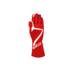 Pretekársky rukavice Sparco Land, homologácia FIA a SFI, farba: červená