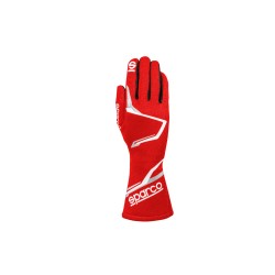 Pretekársky rukavice Sparco Land+, s homologáciou FIA a SFI, farba: červená